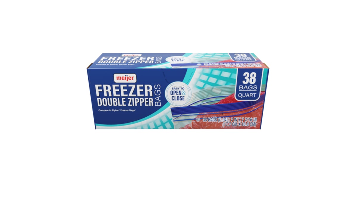 Meijer 1 qt Reclosable Freezer Bags (38 ct)