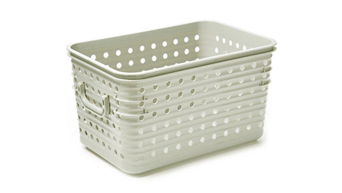 Dial Black Cutout Dots Storage Basket, (16.75)