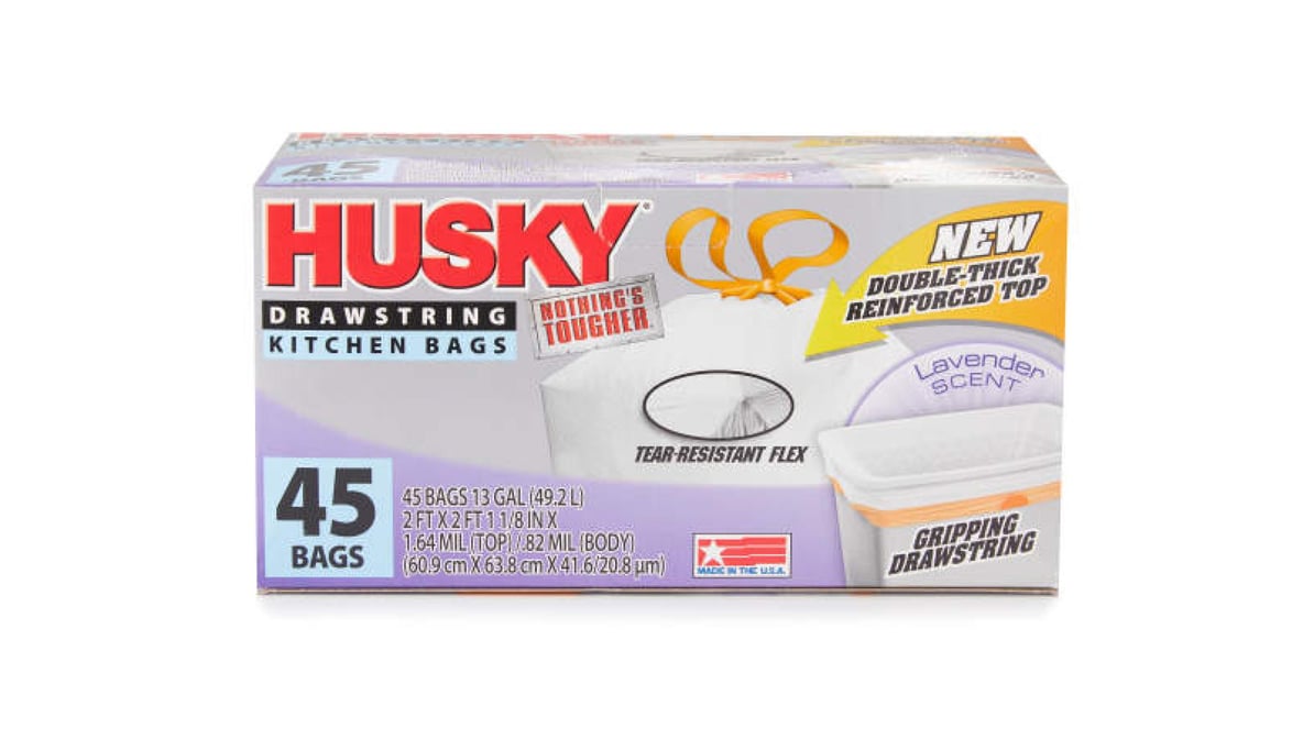 Husky Drawstring Trash Bag, 82 ct./30 gal.