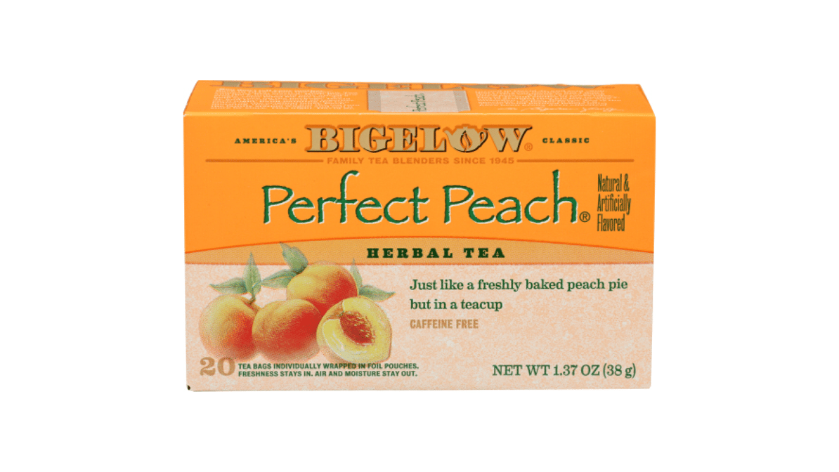 Bigelow Perfect Peach Herbal Tea (20 ct) Delivery - DoorDash