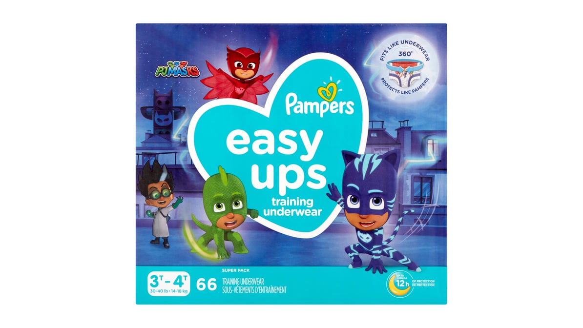 Pampers Easy Ups Training Underwear PJ Masks 3T-4T (66 ct) Delivery -  DoorDash