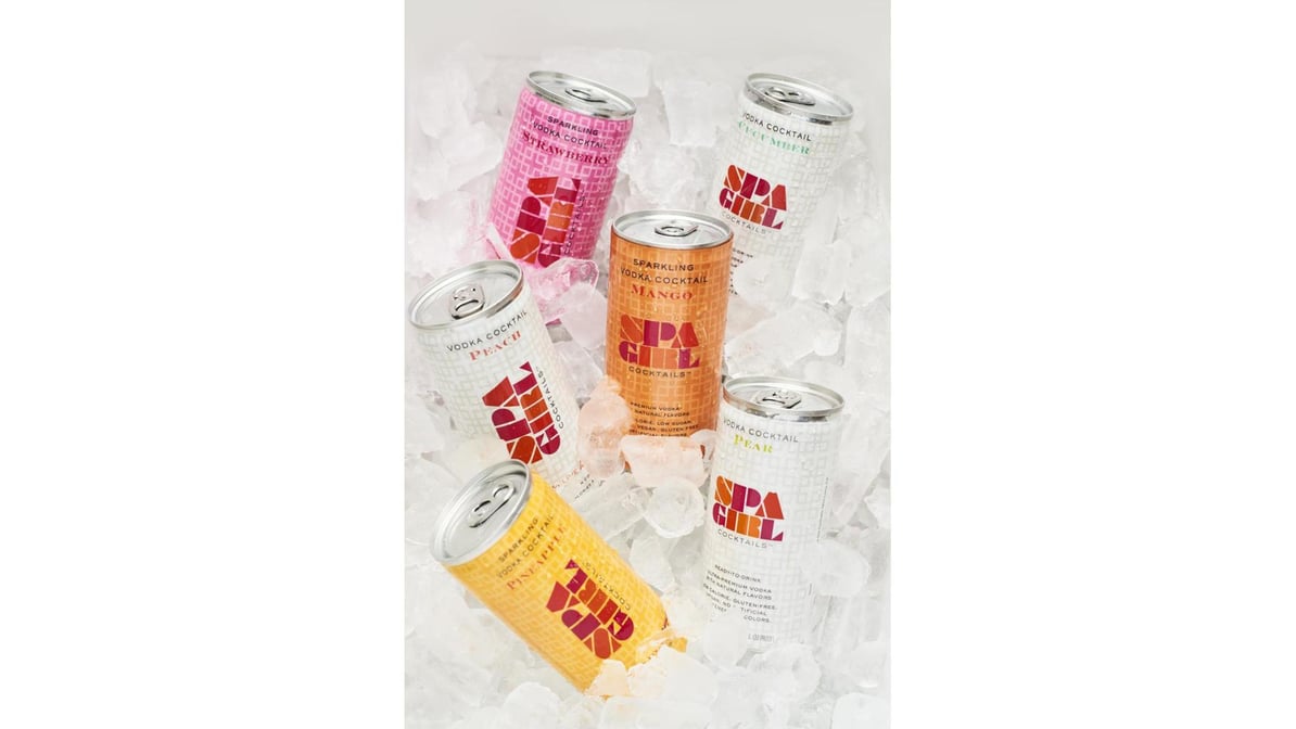 Spa Girl Cocktails Peach Vodka Cans (200 ml x 4 ct) | Delivery Near Me -  Doordash