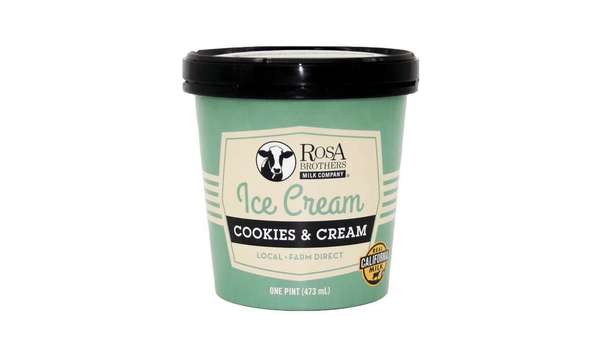 Rosa Brothers Cookies & Cream Ice Cream (1 pt) | Delivery Near Me - Doordash