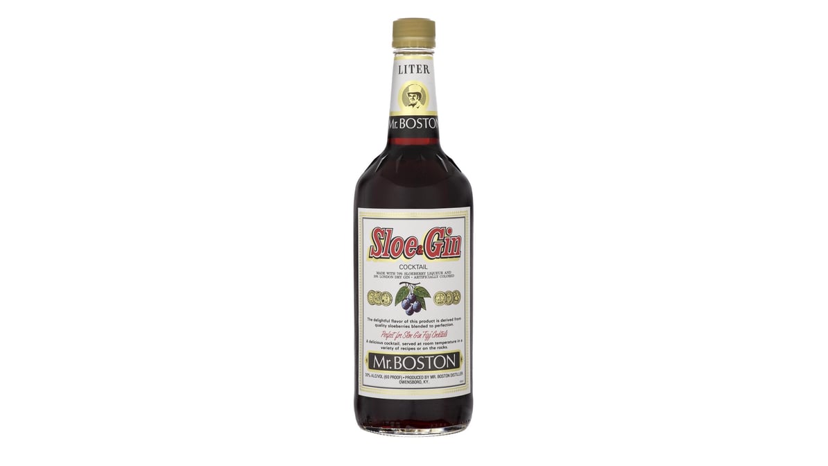 Mr. Boston Sloe & Gin Cocktail Bottle (1 L) | Delivery Near Me - Doordash