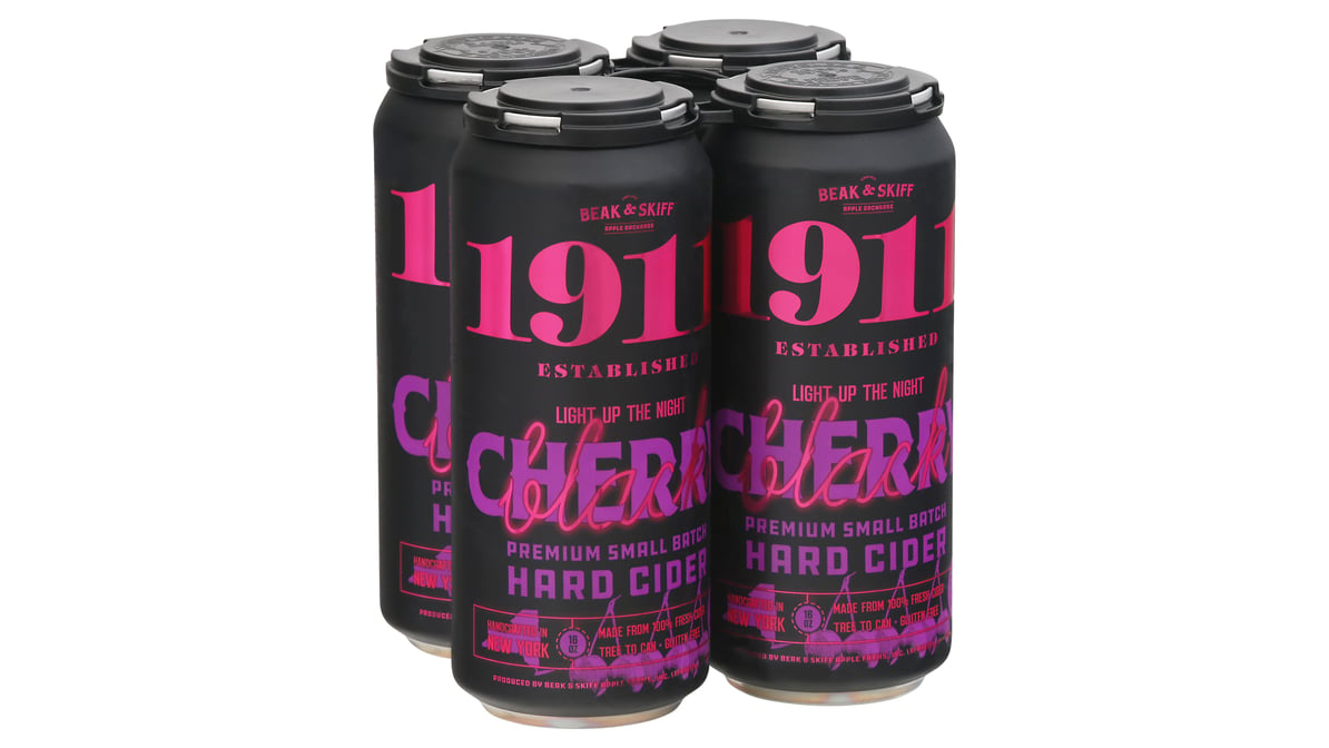 1911 Established Black Cherry Premium Small Batch Hard Cider Cans (16 oz x  4 ct) | Delivery Near Me - Doordash