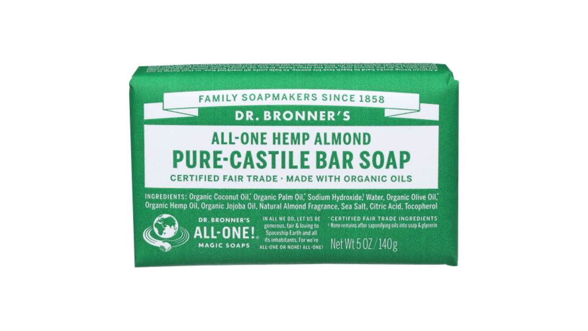 Almond Pure-Castile Bar Soap with Organic Ingredients