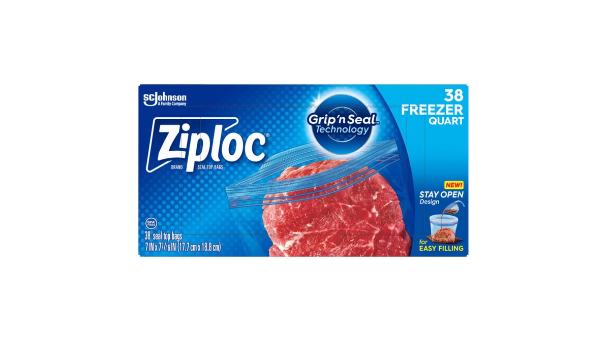 Ziploc Freezer Quart Bags 38 Ct.