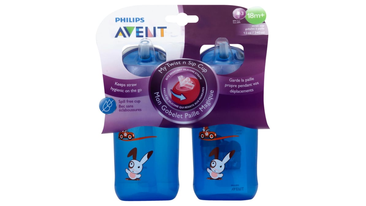 Philips AVENT My Twist N Sip Straw 12 oz Cups 18 Months Plus (2 ct) |  Delivery Near Me - Doordash