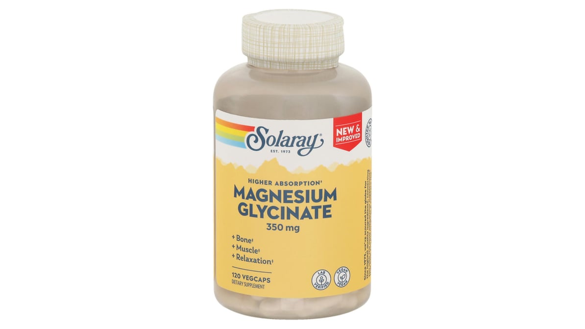 Solaray Magnesium Glycinate Vegacaps 350 mg ct)