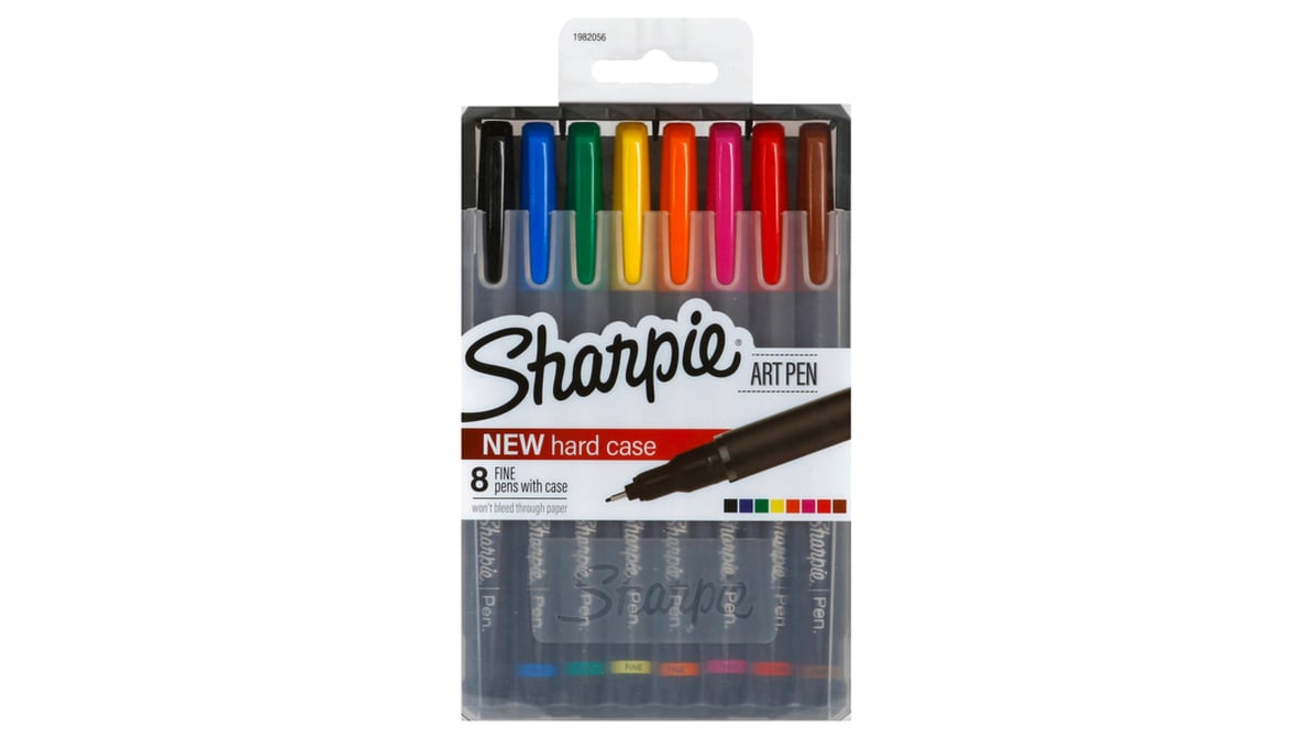 8 count sharpie felt tip pens With Hard Case