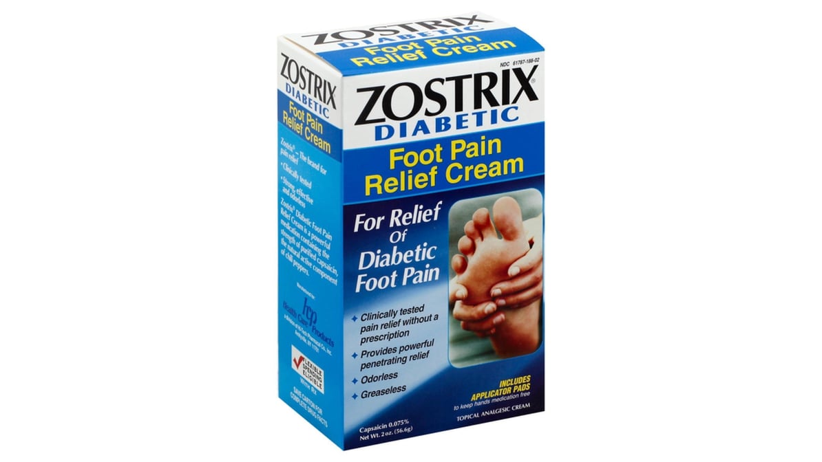 Zostrix Foot Pain Relief Cream 20 oz   Delivery Near Me   Doordash