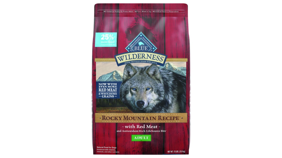 Blue wilderness red meat clearance dog food