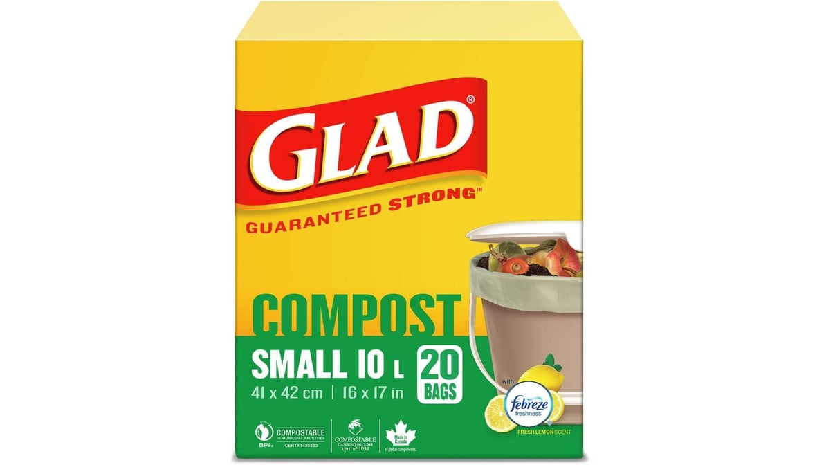 Glad - 52 Pack 17 x 20 15L Extra Small White Easy Tie Garbage