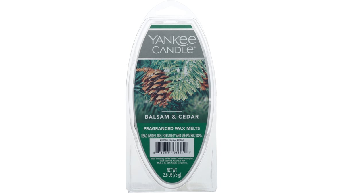 Yankee Candle Balsam & Cedar Wax Melts, 3 Packs of 6 (18 Total), Christmas  | Holiday Candle