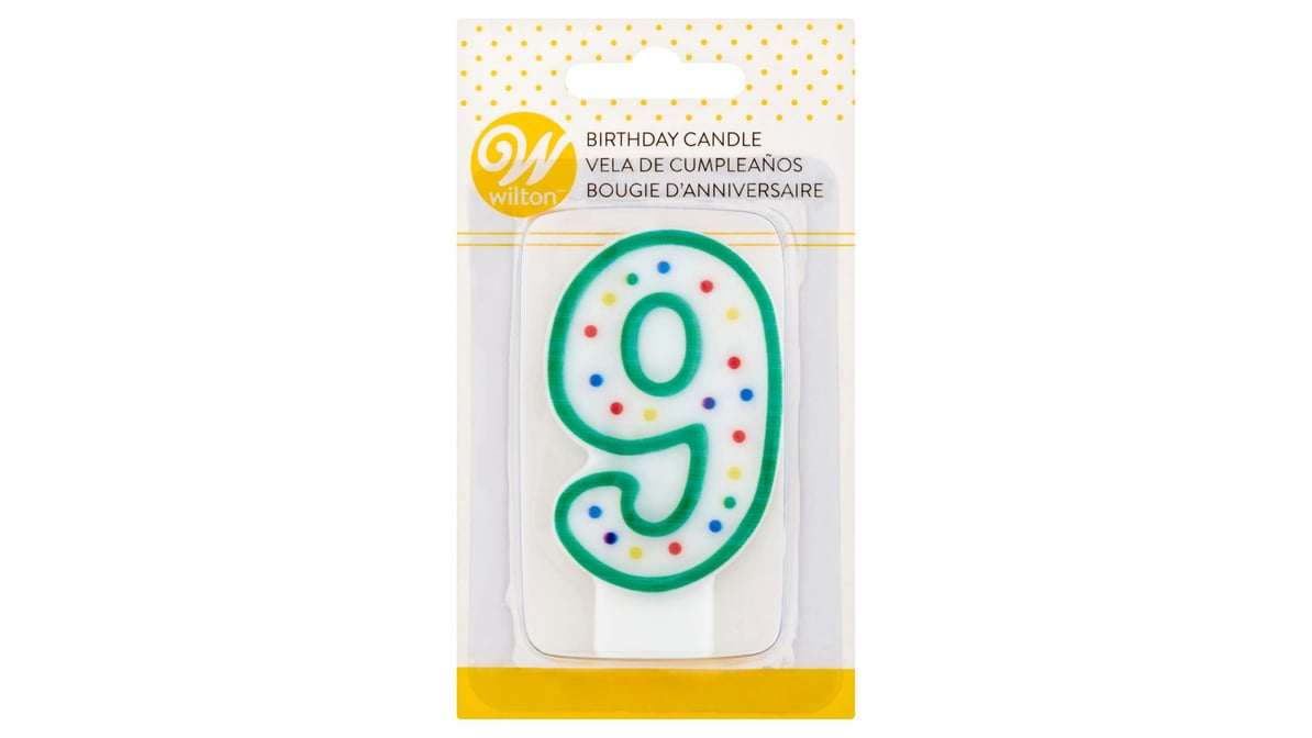 Bougie d'anniversaire : 9 - Birthday candle : nine