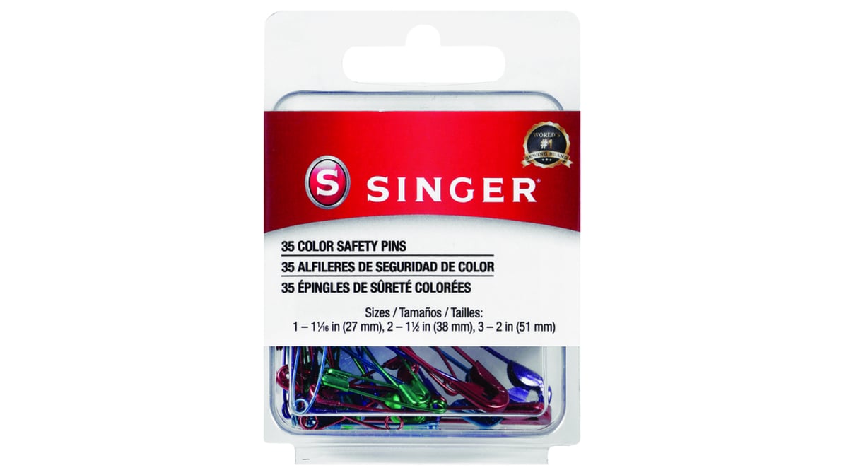 Singer Safety Pins, Color - 35 pins