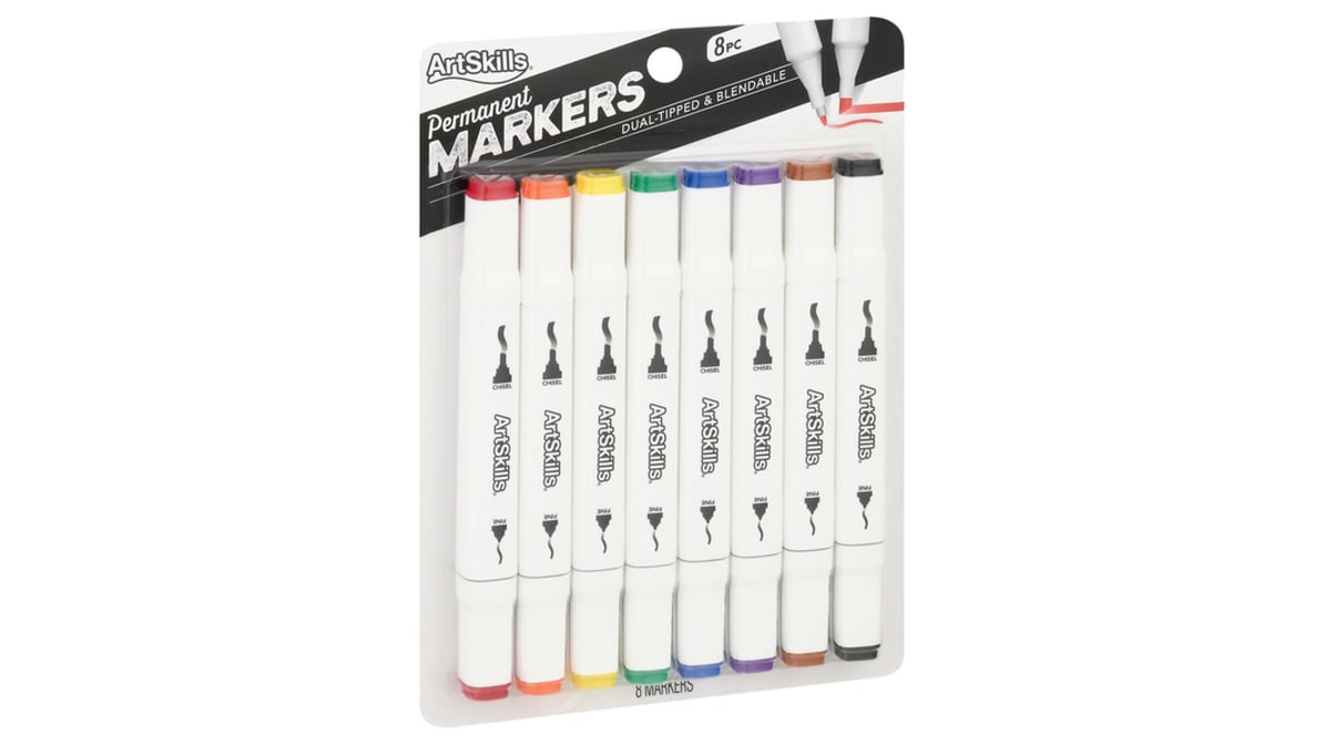 ArtSkills Permanent Markers Assorted Colors - 8 ct pkg