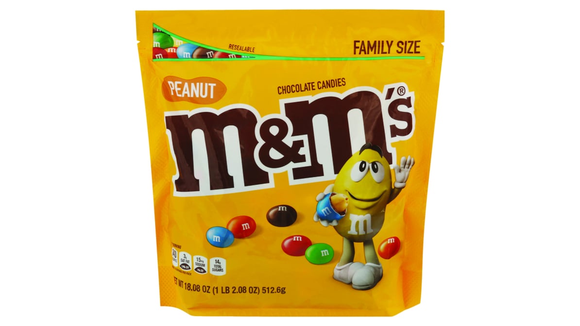 M&m's Peanut Family Size Chocolate Candies - 18.08oz : Target