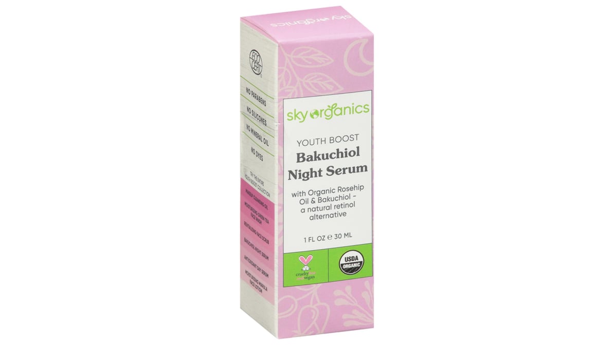  Sky Organics Youth Boost Bakuchiol Night Serum 1 fl oz (30 ml)