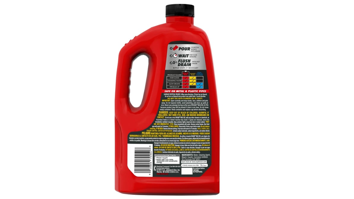 Drano Max Gel, Clog Remover, 80 oz