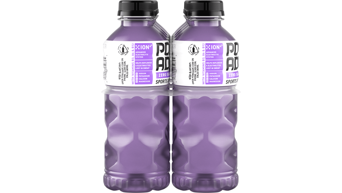 Powerade Zero Grape Sports Drink Bottles (20 oz x 8 ct) Delivery - DoorDash