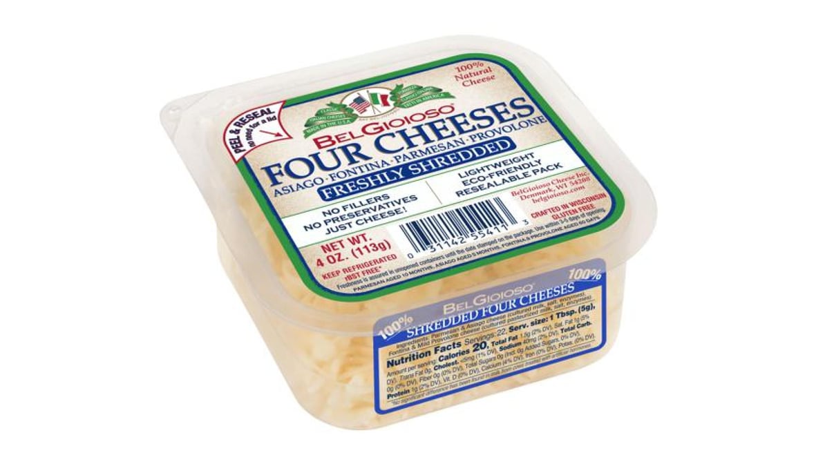 Shredded Four Cheeses (4 oz.) - BelGioioso