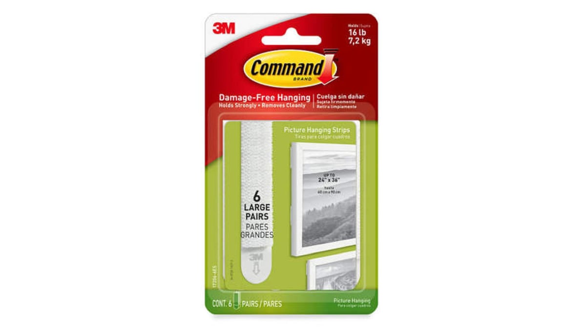 Command Damage Free Hanging Strips, White - 16 count