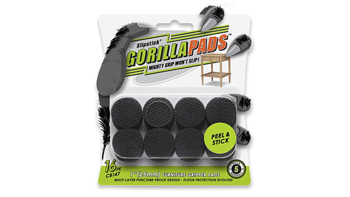Slipstick Gorilla Pads Furniture Gripper Pads 1 Round (16 ct
