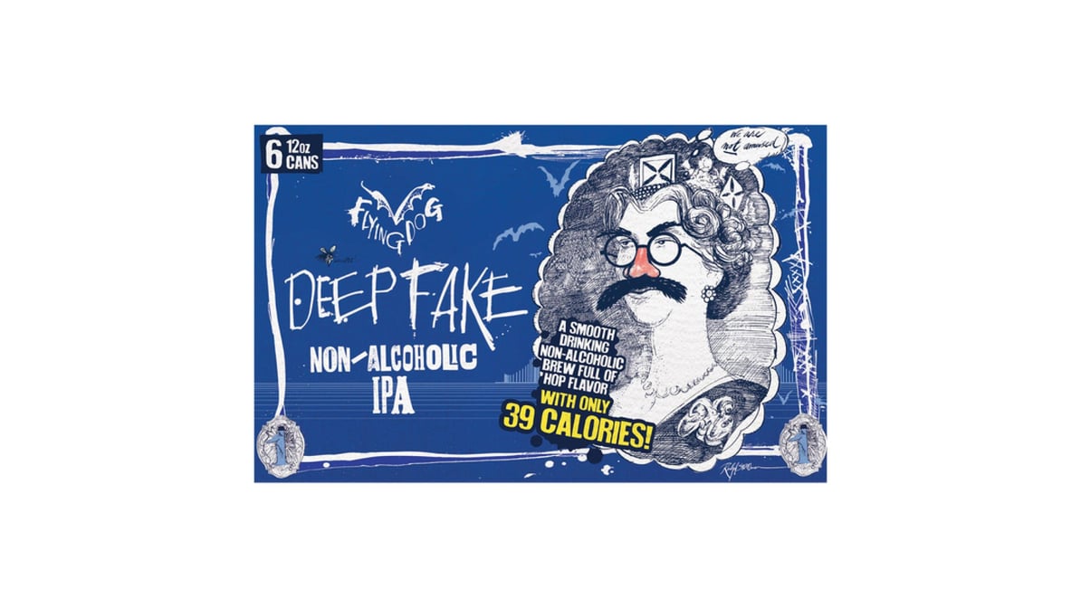 Flying Dog Non-Alcoholic Deep Fake IPA Can (12 oz x 6 ct) | Delivery Near  Me - Doordash