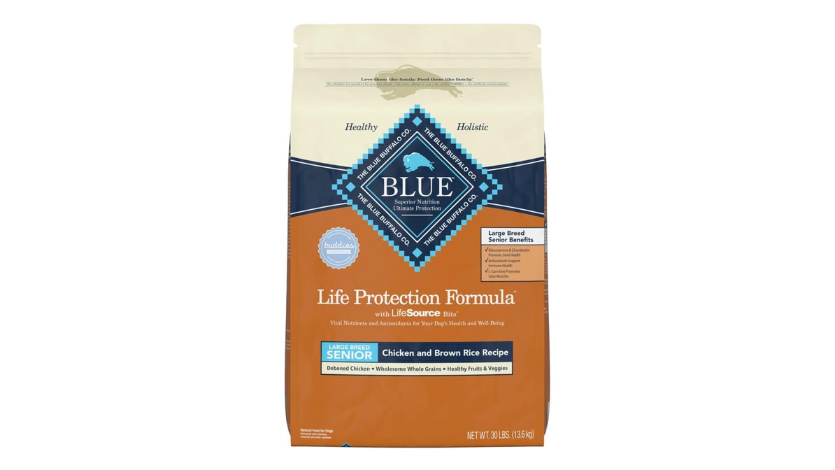 blue buffalo senior dog food 30lb