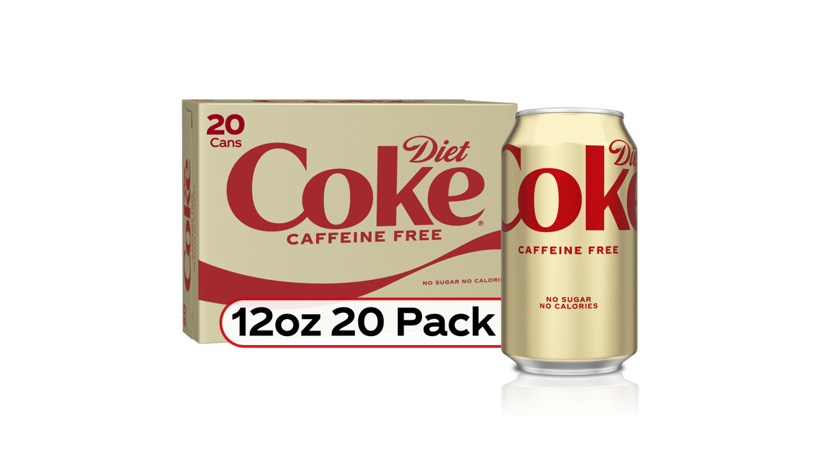 Diet Coke Caffeine Free Soda Cans (12 oz x 20 ct) | Delivery Near Me -  Doordash