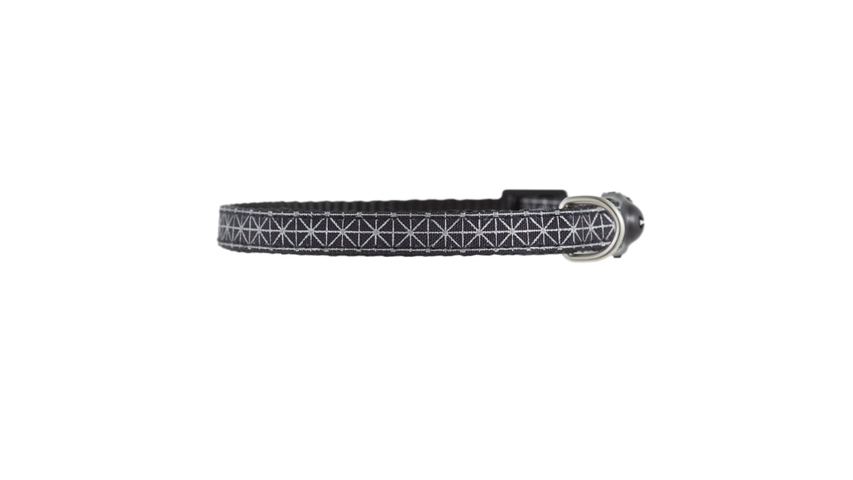 Whisker City Reflective Adult Cat Collar Black (1 ct)