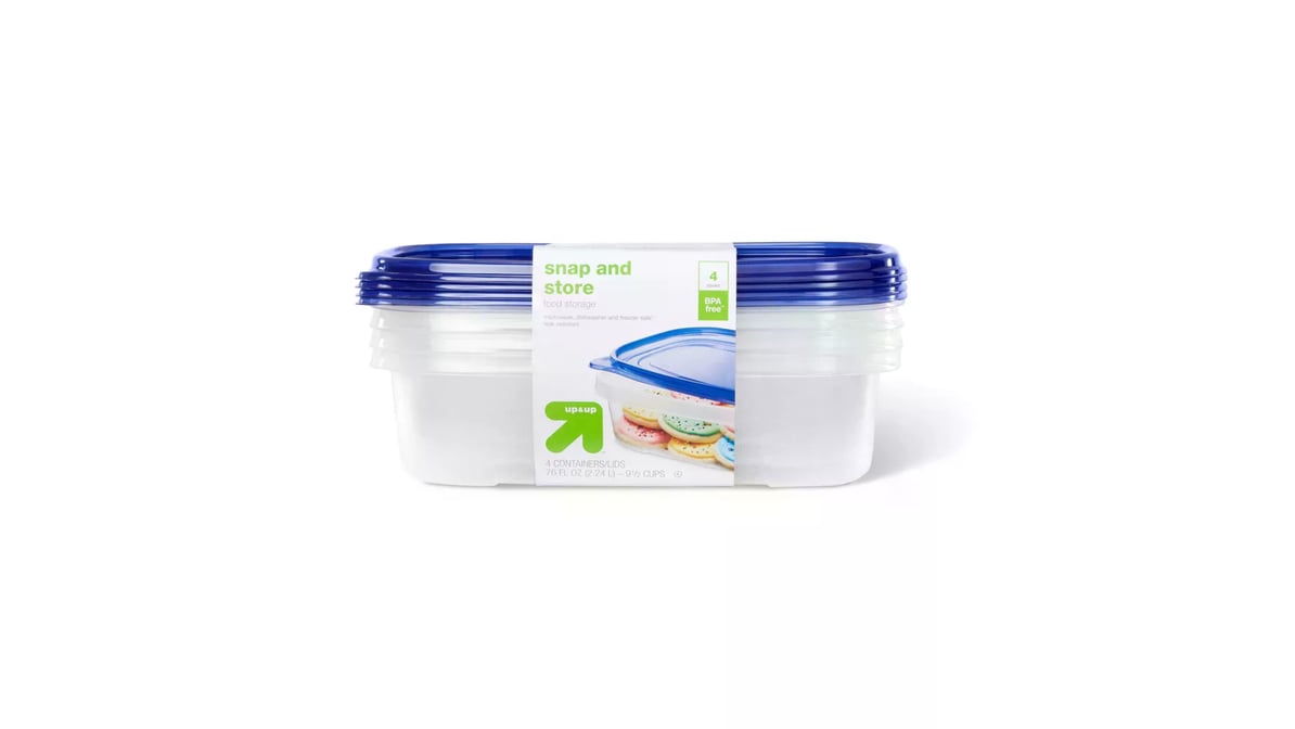 Snap And Store Divided Rectangle Food Storage Container - 3ct/24 Fl Oz - Up  & Up™ : Target