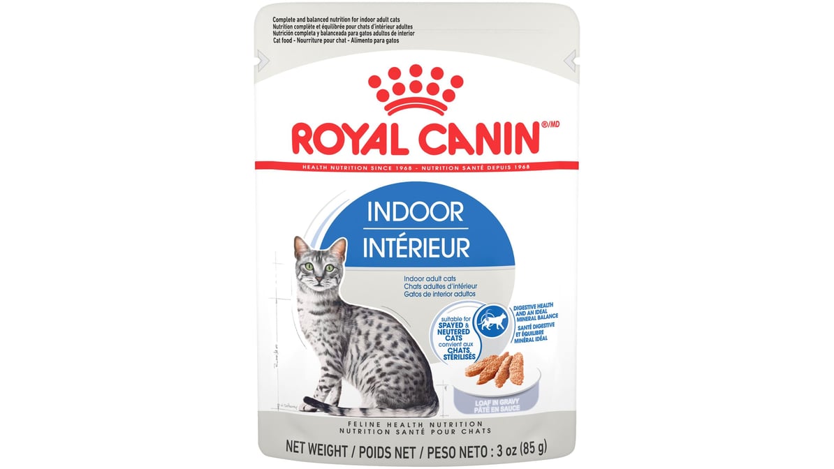 Royal Canin Indoor Adult Wet Cat Food Loaf in Gravy (3 oz x 12 ct) |  Delivery Near Me - Doordash