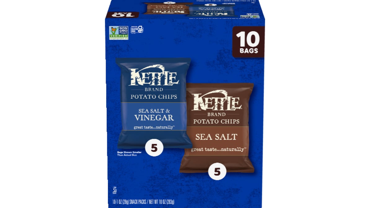 Save on Kettle Brand Potato Chips Sea Salt & Vinegar/Sea Salt - 10