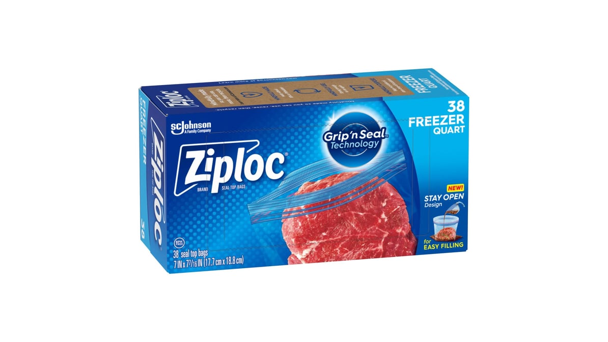 Ziploc Freezer Quart Bags 38 Ct.