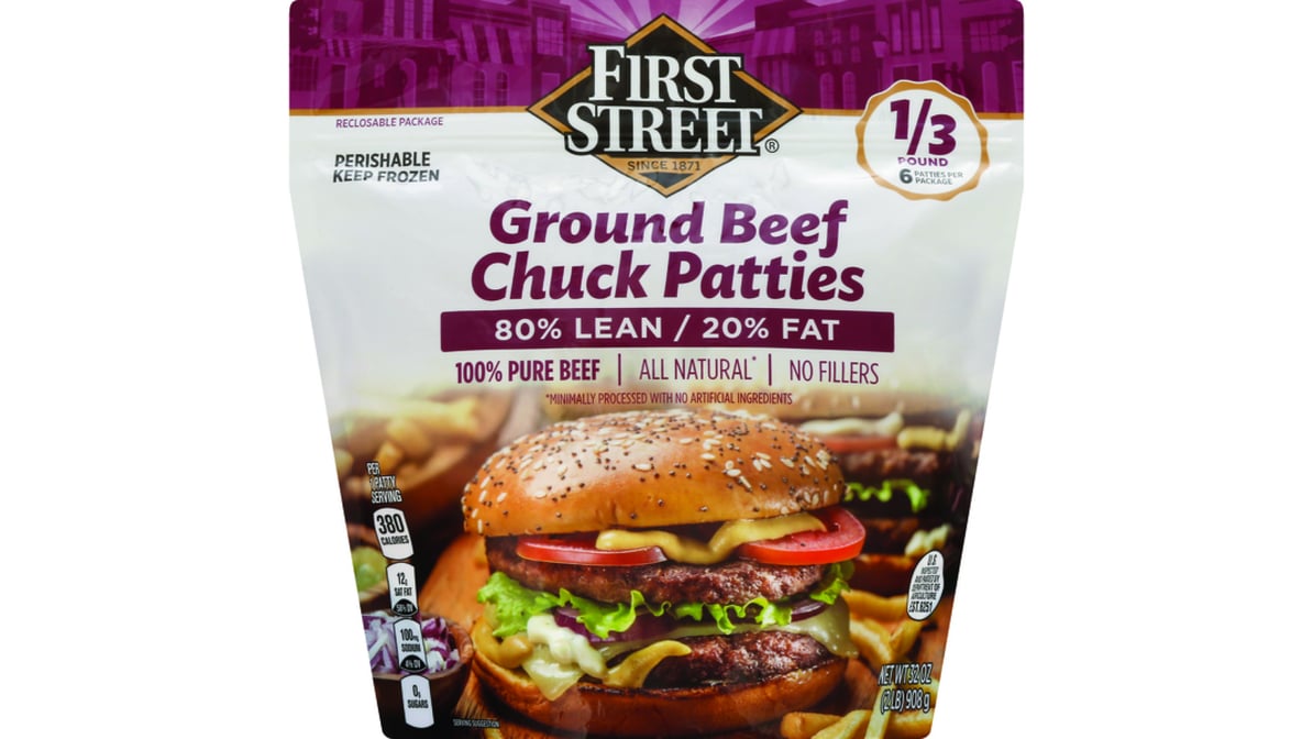 Ground Beef 80% Lean 20% Fat Value Pack - 3 Lbs.
