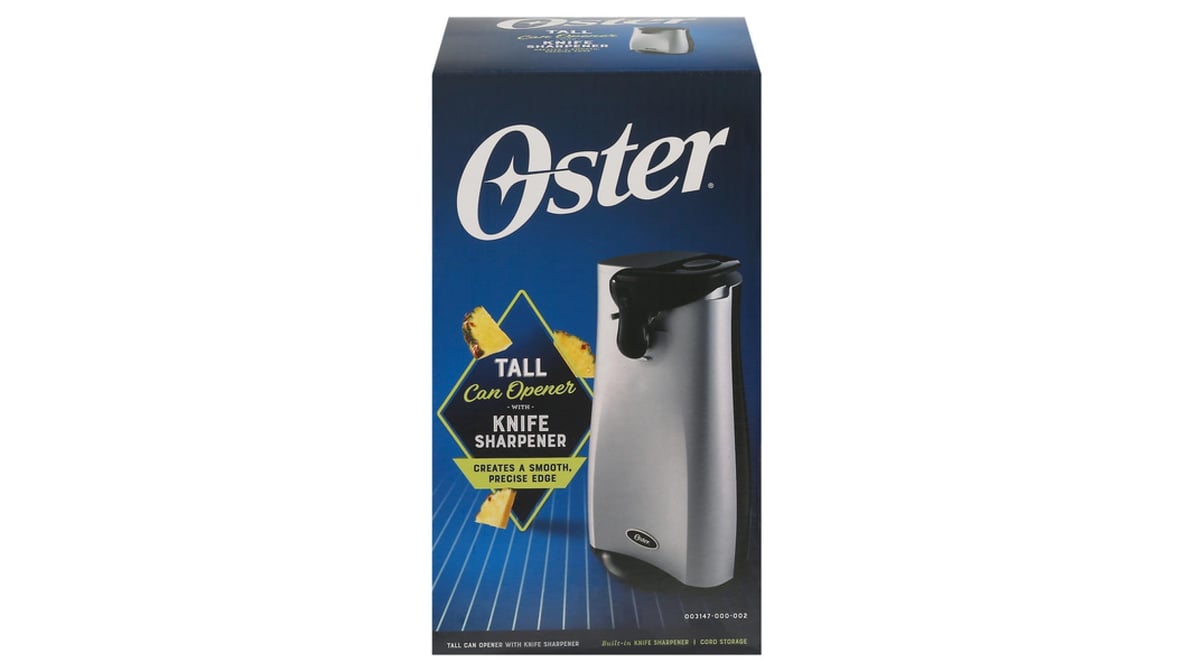 Oster Can Opener With Knife Sharpener, Tall