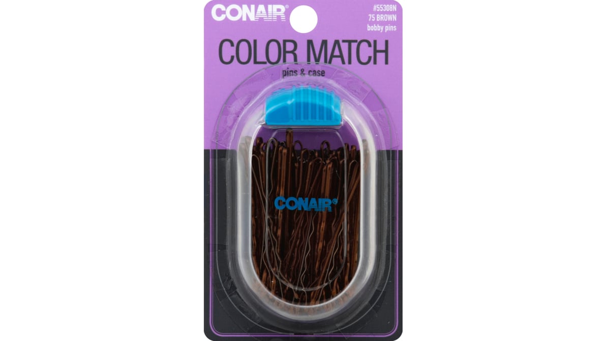 Conair Color Match Bobby Pins, Brown