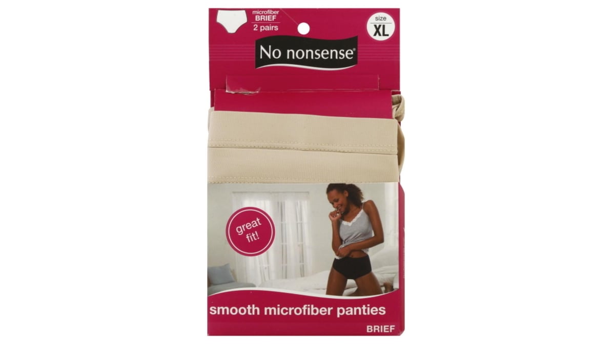 No nonsense Microfiber Briefs Extra Large Nude (2 ct) | Delivery Near Me -  Doordash