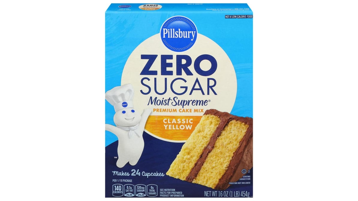 Pillsbury Moist Supreme Zero Sugar Premium Classic Yellow Cake Mix ...