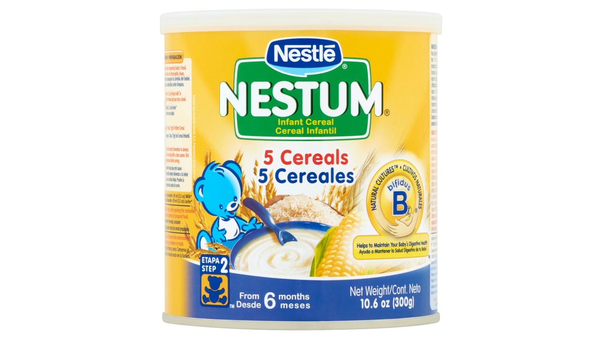 Nestle Nestum 5 Cereals 10.6 Oz - Walmart.com  Baby cereal, Best baby  cereal, Baby food recipes