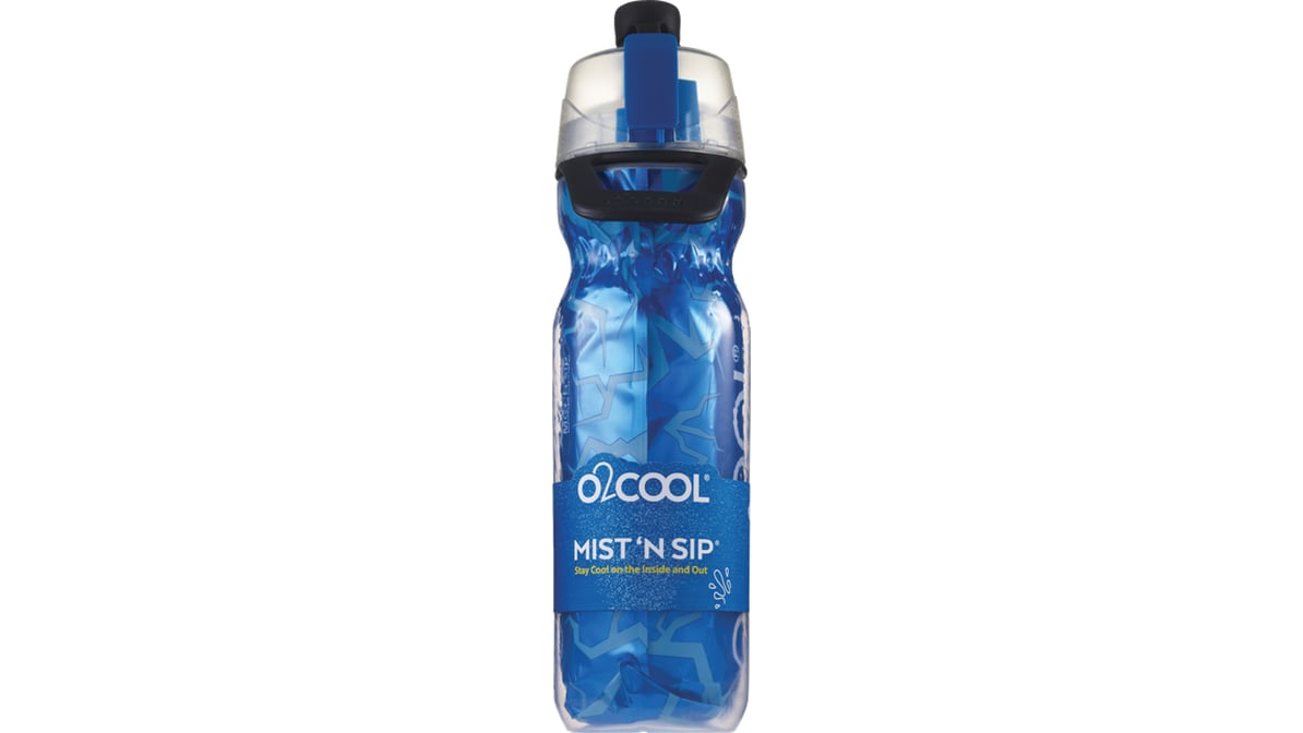 O2cool Elite Mist 'n Sip Water Bottle Blue