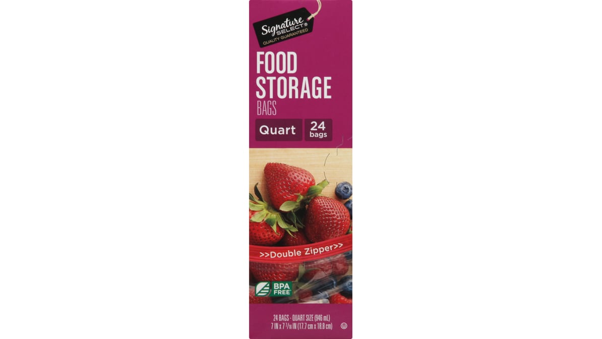 Signature Select Quart Food Storage Bags (24 ct), Delivery Near You