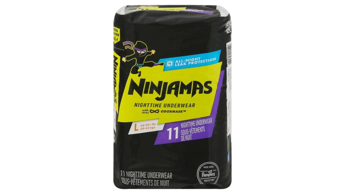 Ninjamas Boys Bedwetting Size L Nighttime Underwear 11 Ct Delivery Near Me Doordash 7789