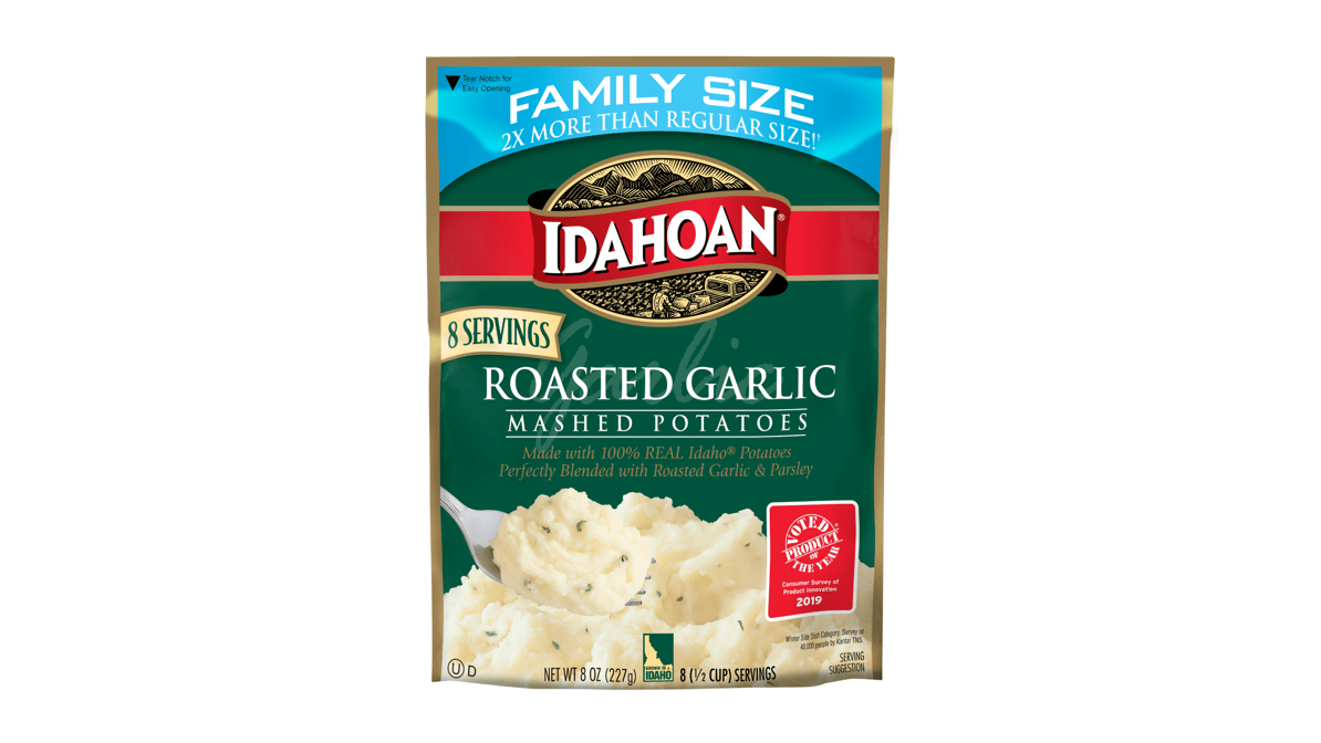 Idahoan Roasted Garlic Mashed Potatoes Family Size 8 oz Delivery