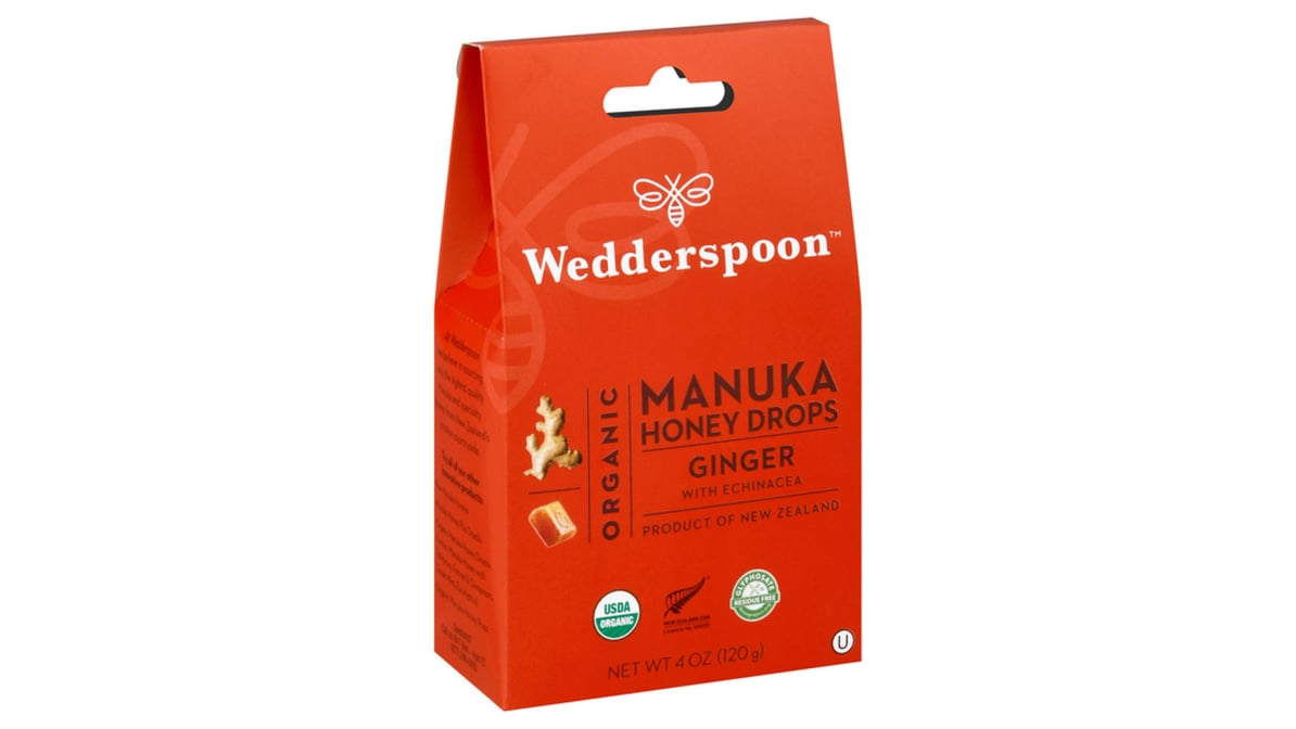  Wedderspoon Organic Manuka Honey Drops, Honey