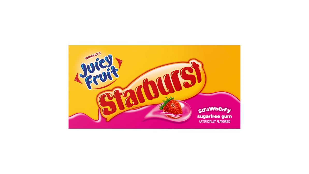 Juicy Fruit Sugar Free Starburst Strawberry Gum (10 ct) | Delivery Near ...