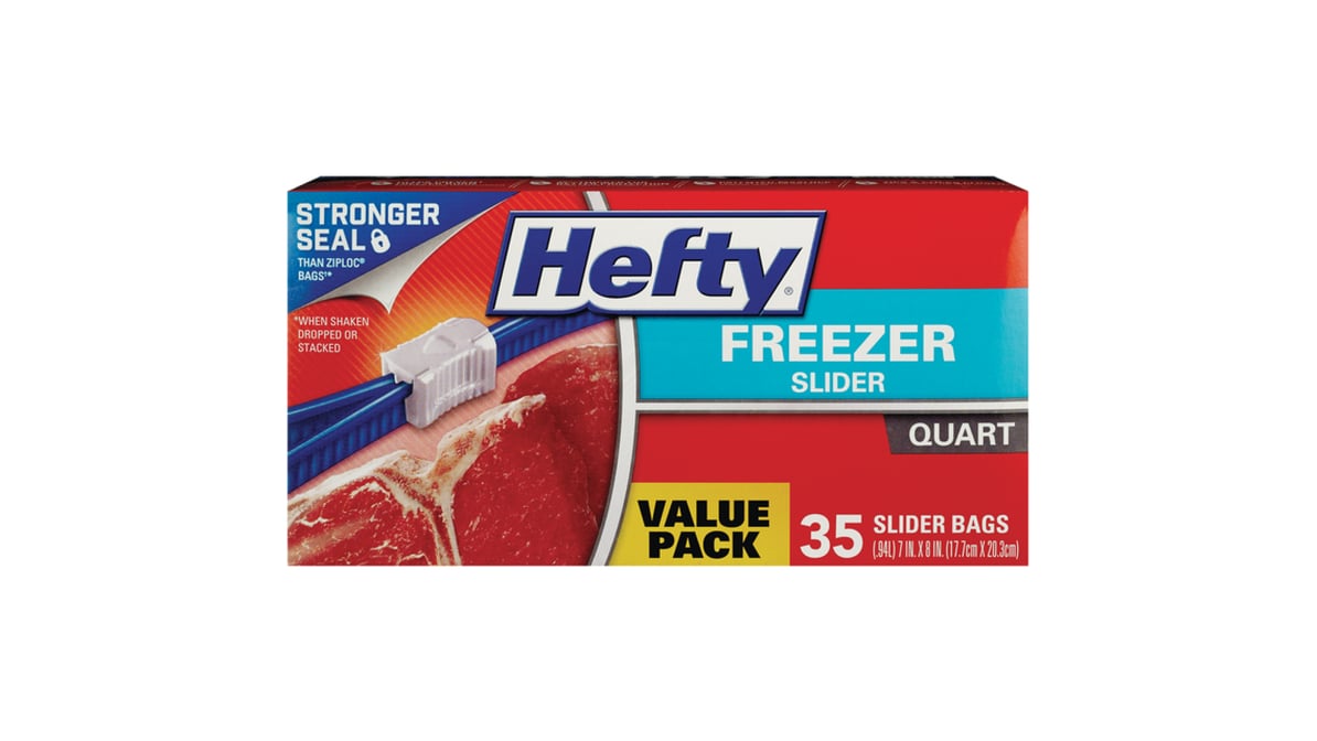 Hefty Zip 1 qt Freezer Bags (35 ct)
