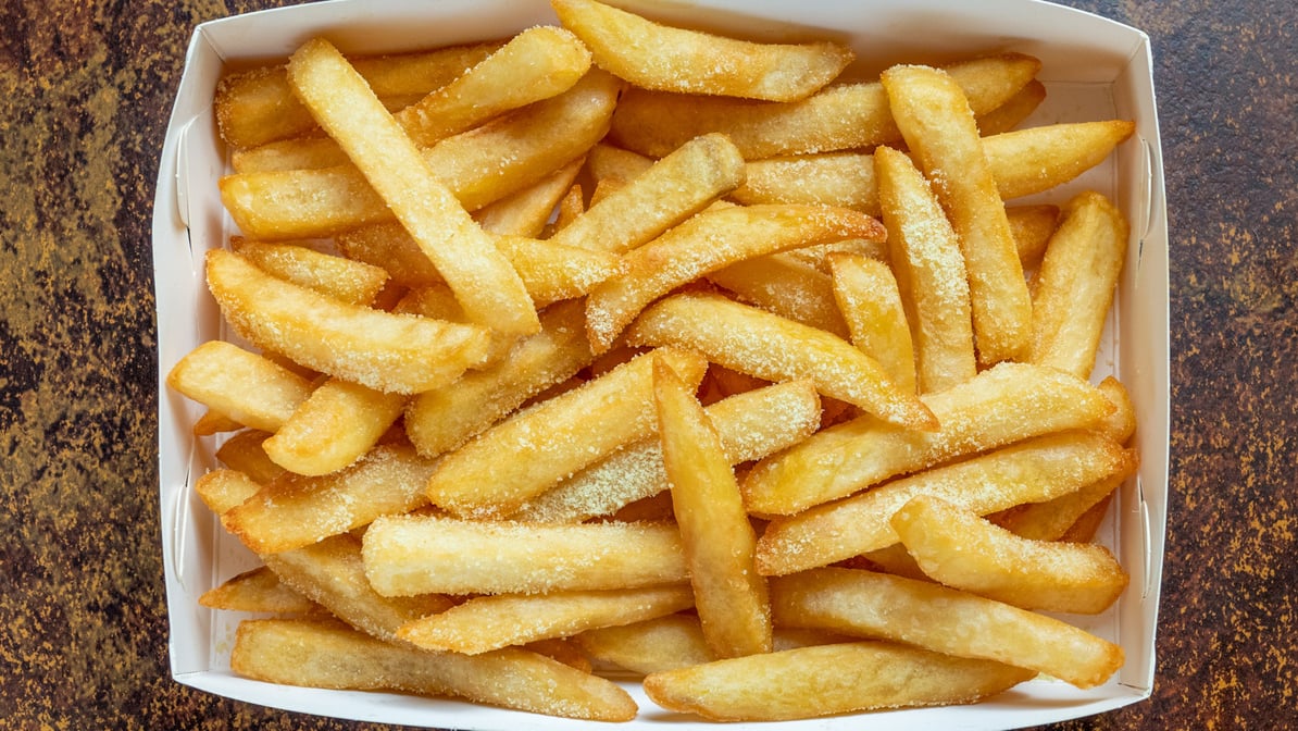 Hot chips with chicken salt